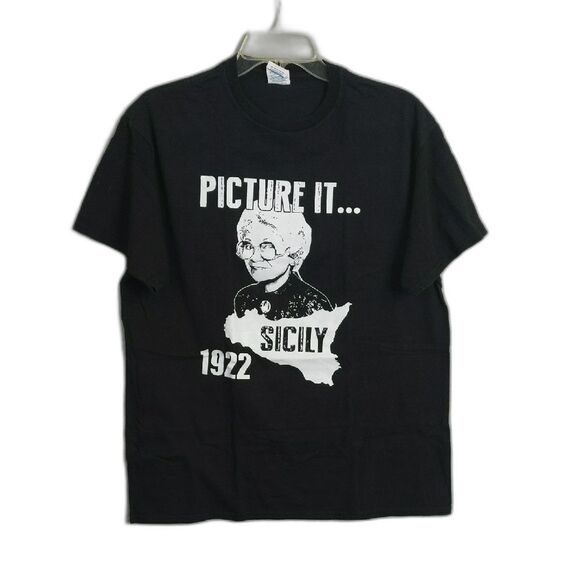 Golden Girls Sophia Picture It Sicily 1922 Black Graphic Tee Adult L - Picture 1 of 4